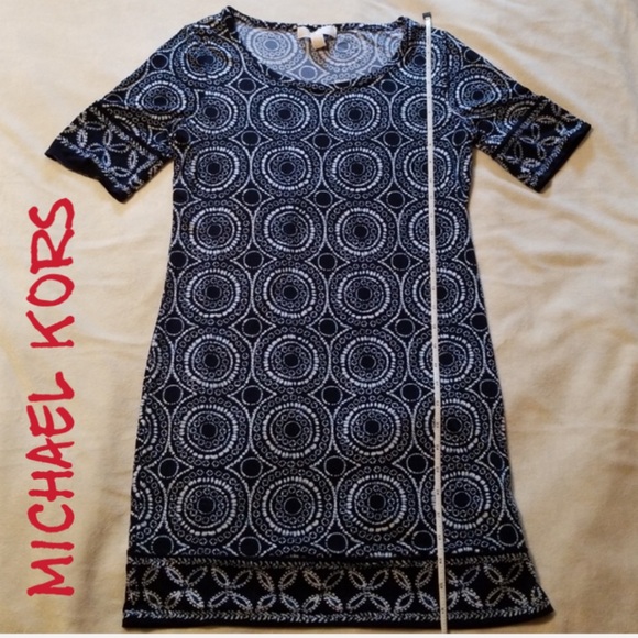 Michael Kors Blue shift dress sz SP - Picture 6 of 7
